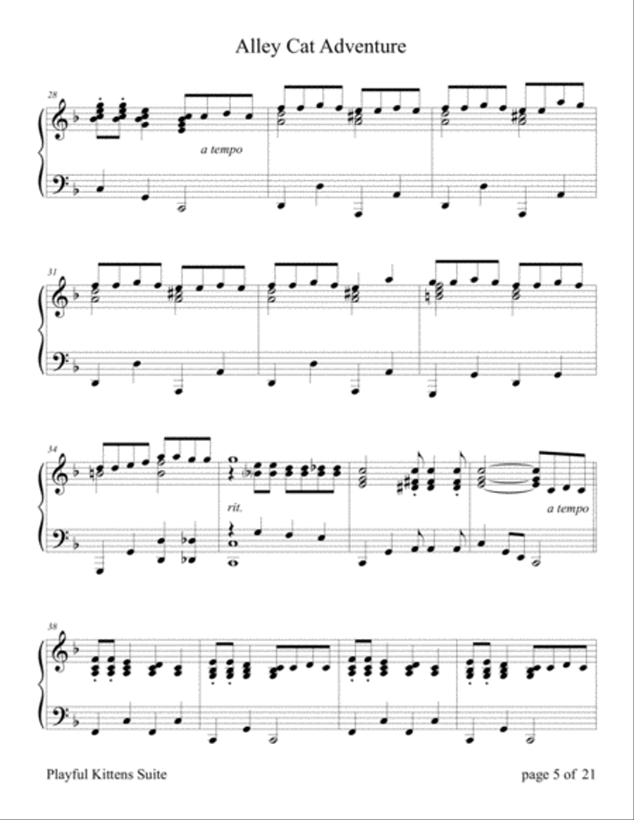Playful Kittens Suite (A Collection of 5 Piano Solos) Piano Method scores gallery preview page 6