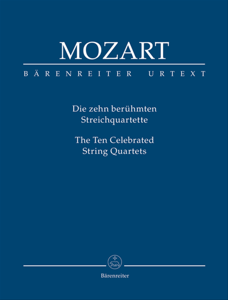The Ten Celebrated String Quartets String Quartet scores gallery preview page 1