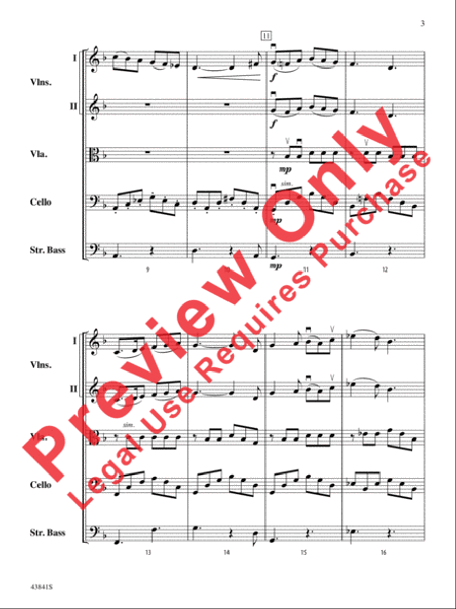 Scherzo for String Orchestra String Orchestra scores gallery preview page 4