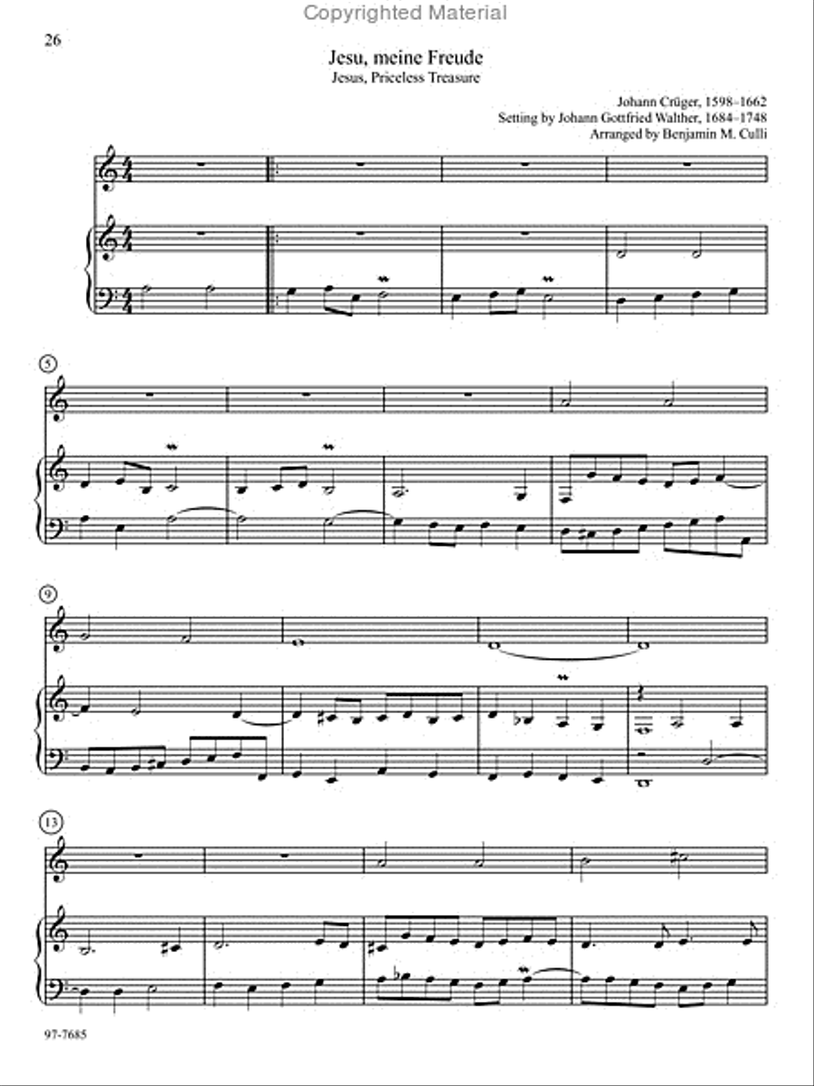 Duo Baroque: Classic Chorale Preludes Arranged for Keyboard and Any Solo Instrument, Vol. 2 Bassoon scores gallery preview page 7