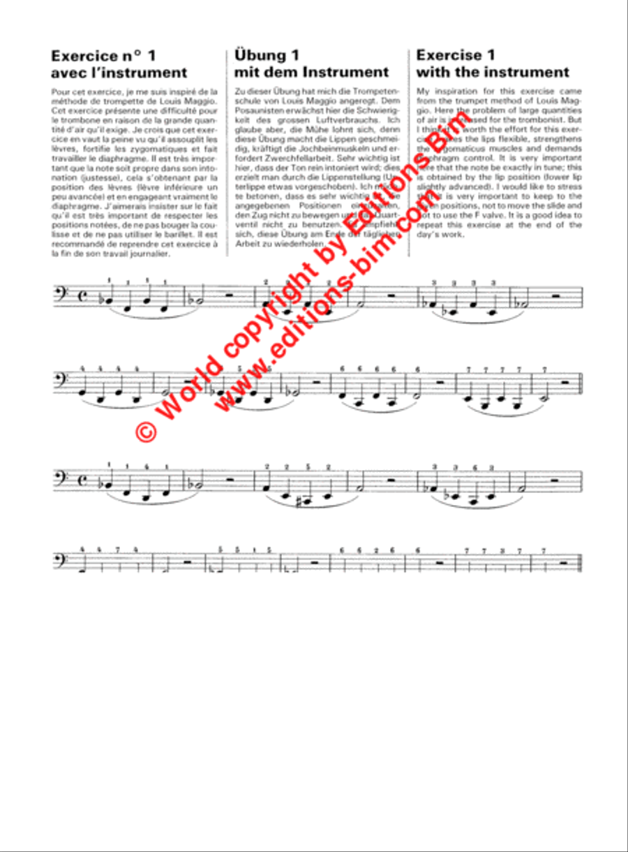 Warm-ups + technical routines Trombone scores gallery preview page 5