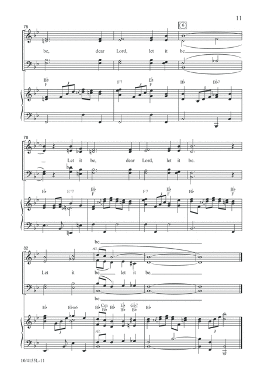 A Closer Walk with Thee 4-Part scores gallery preview page 11