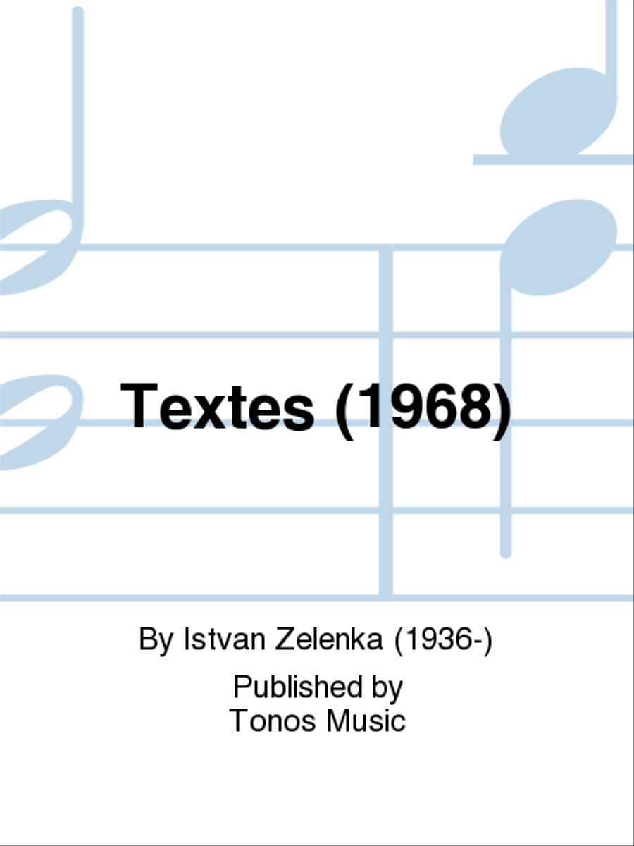 Textes (1968) Cello scores gallery preview page 1