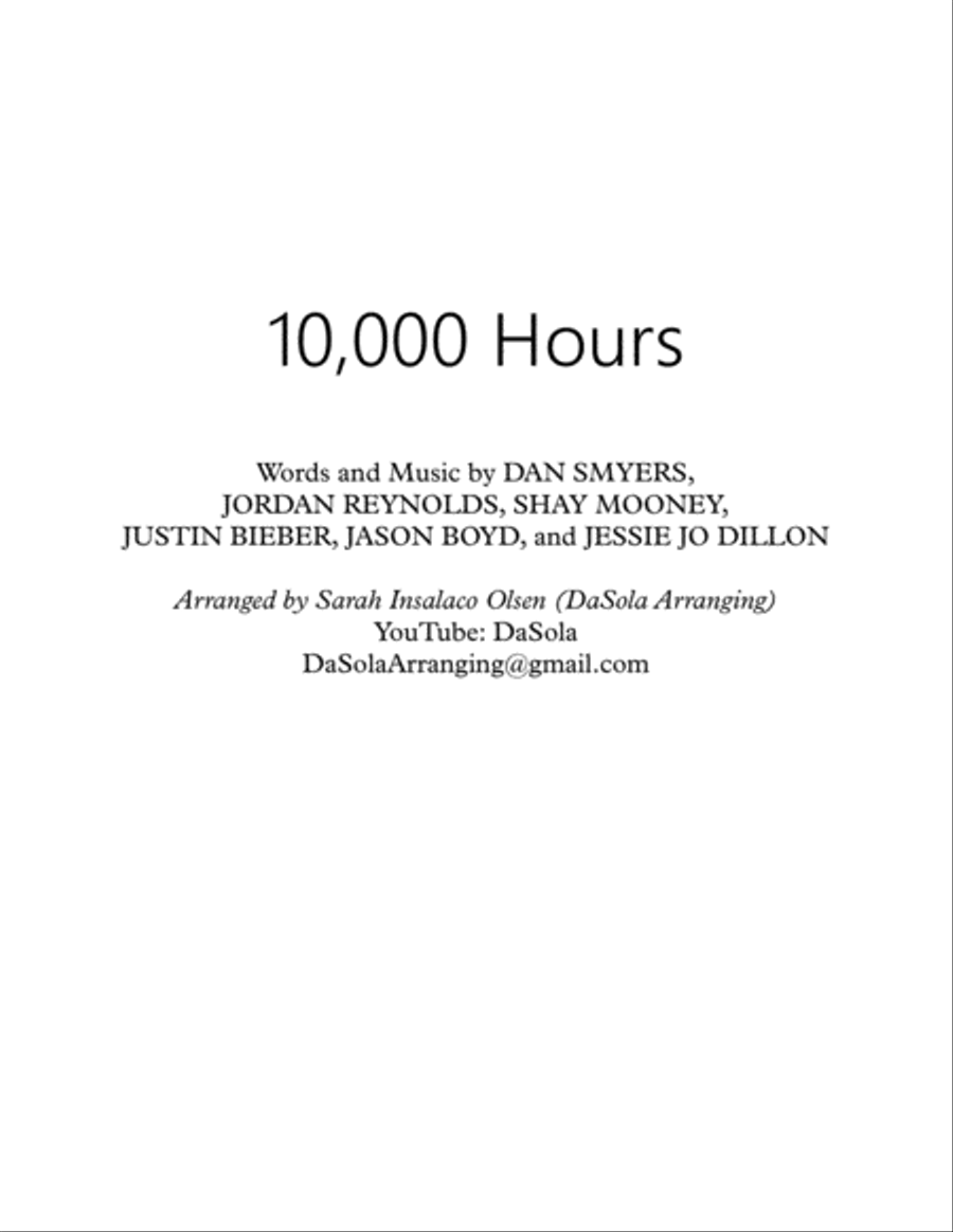 10,000 Hours String Quartet scores gallery preview page 1