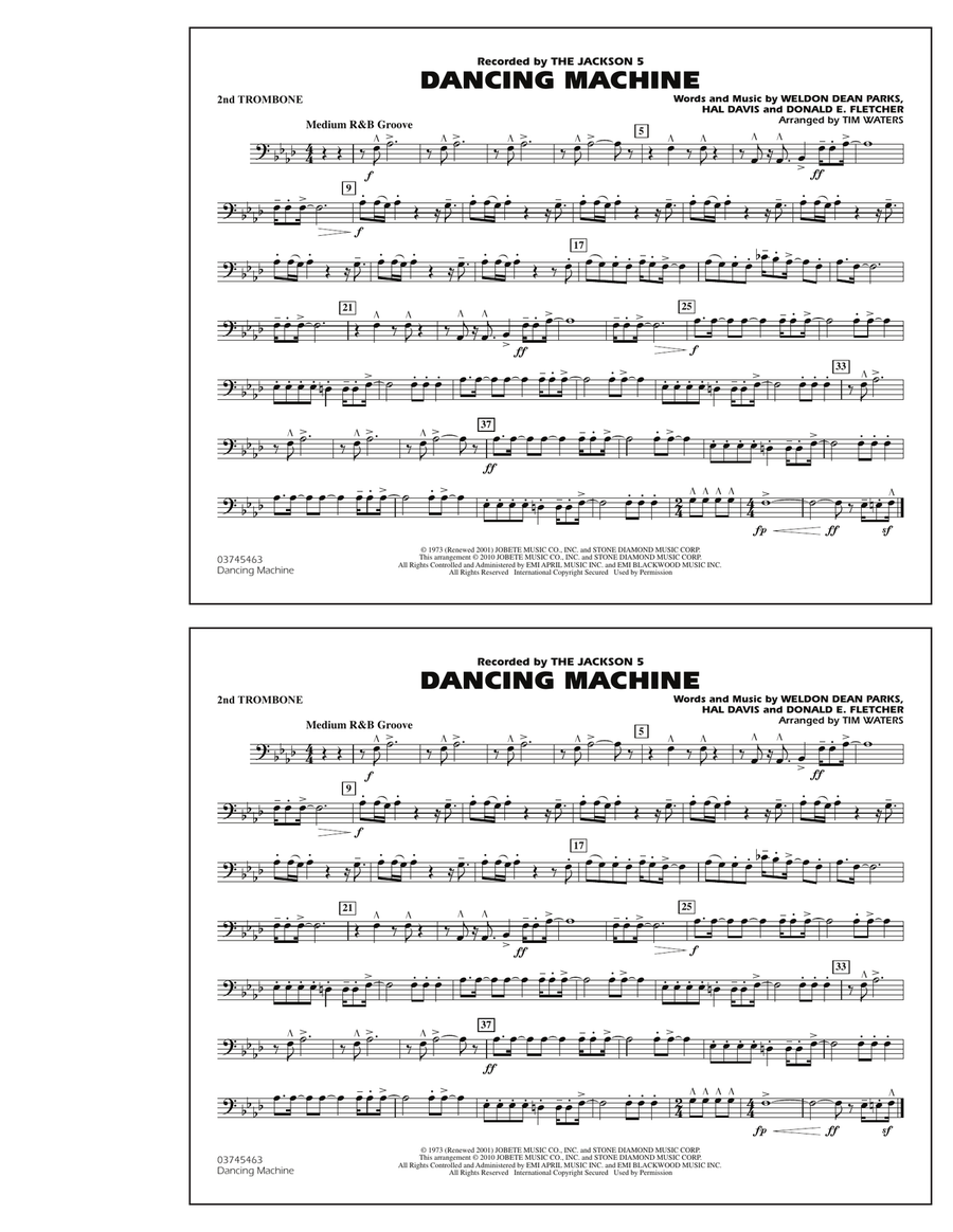 Dancing Machine - 2nd Trombone Marching Band scores gallery preview page 1