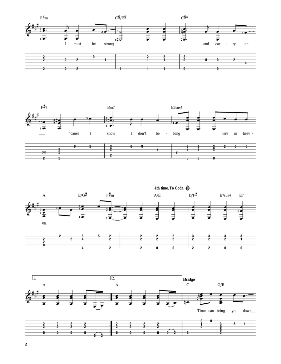 Tears In Heaven Acoustic Guitar scores gallery preview page 2