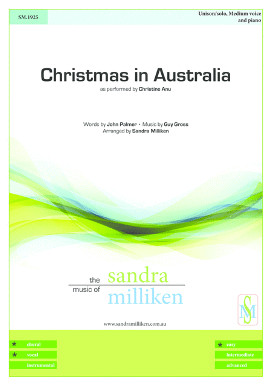 Christmas In Australia Unison Choir scores gallery preview page 1