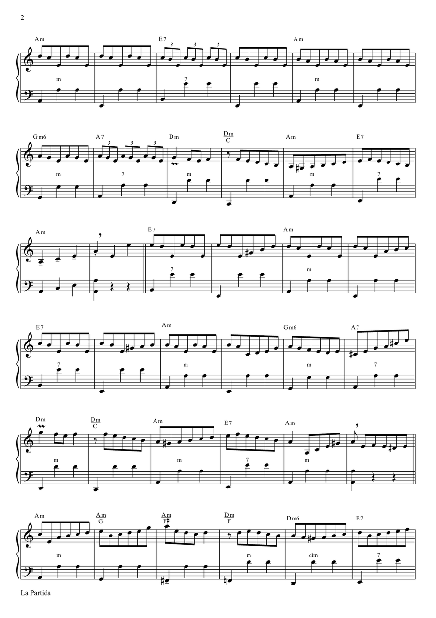 La Partida (Traditional Waltz from Venezuela, Solo Accordion) Accordion scores gallery preview page 2