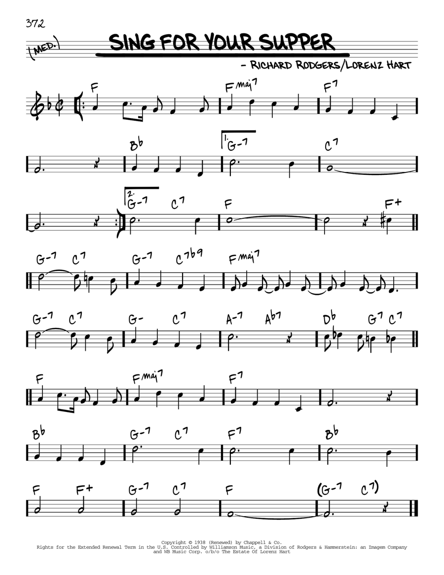 Sing For Your Supper Piano scores gallery preview page 1