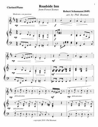 Book cover for Roadside Inn - Schumann- Clarinet-Piano