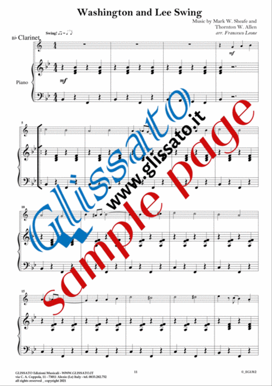 6 Easy Dixieland Tunes - Bb Clarinet & Piano B-Flat Clarinet scores gallery preview page 3