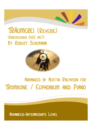 Traumerei (Kinderszenen No.7) - trombone or euphonium and piano with FREE BACKING TRACK play along