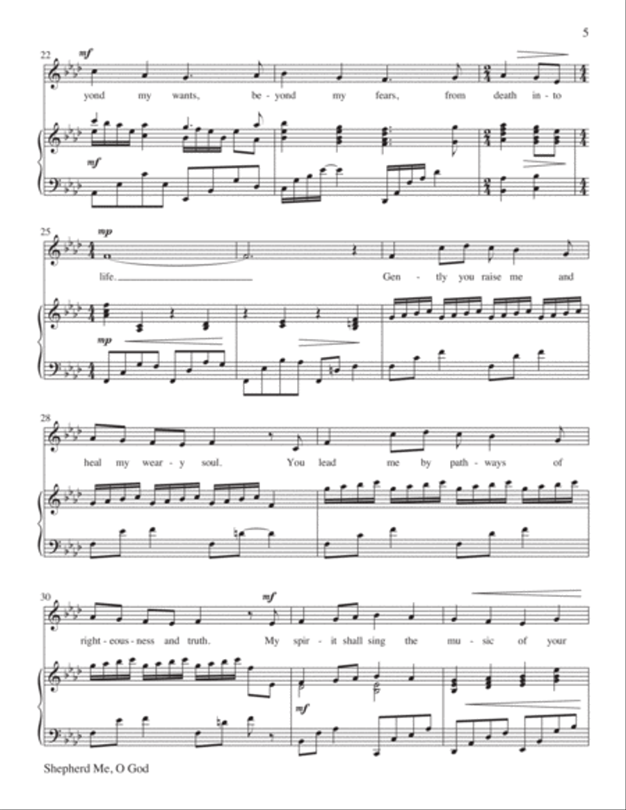 Shepherd Me, O God Shepherd Me, O God Choir scores gallery preview page 4