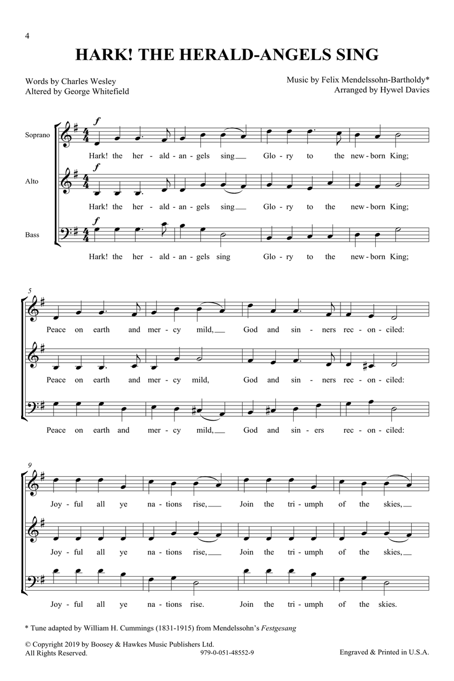 Holiday Carols for SAB Choirs 3-Part scores gallery preview page 4