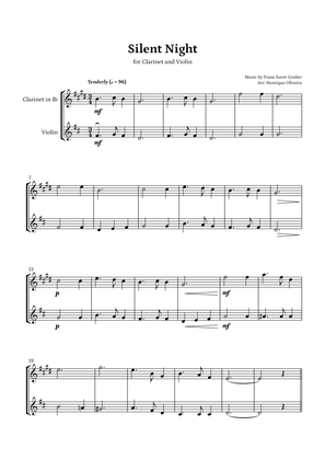 Book cover for Silent Night (Clarinet and Violin) - Beginner Level