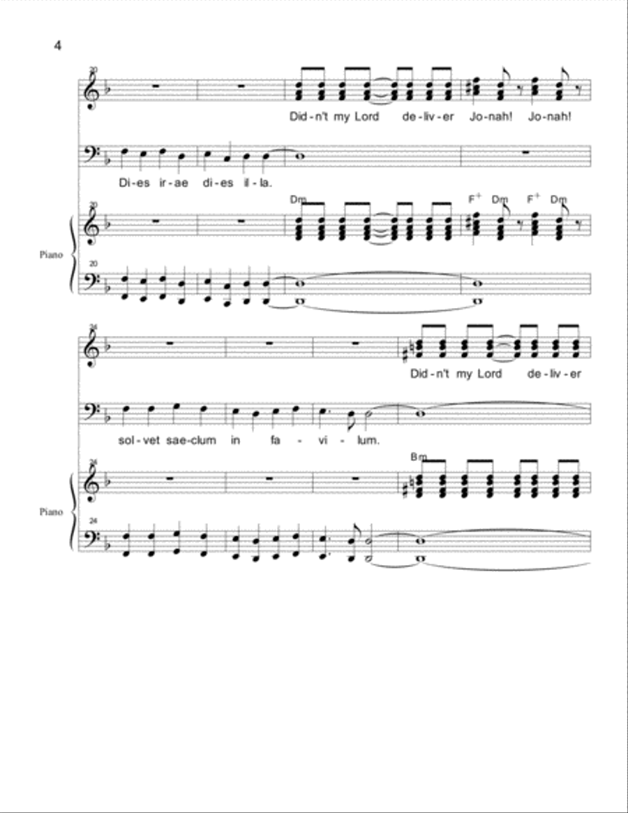 Didn't My Lord Deliver Daniel 4-Part scores gallery preview page 4