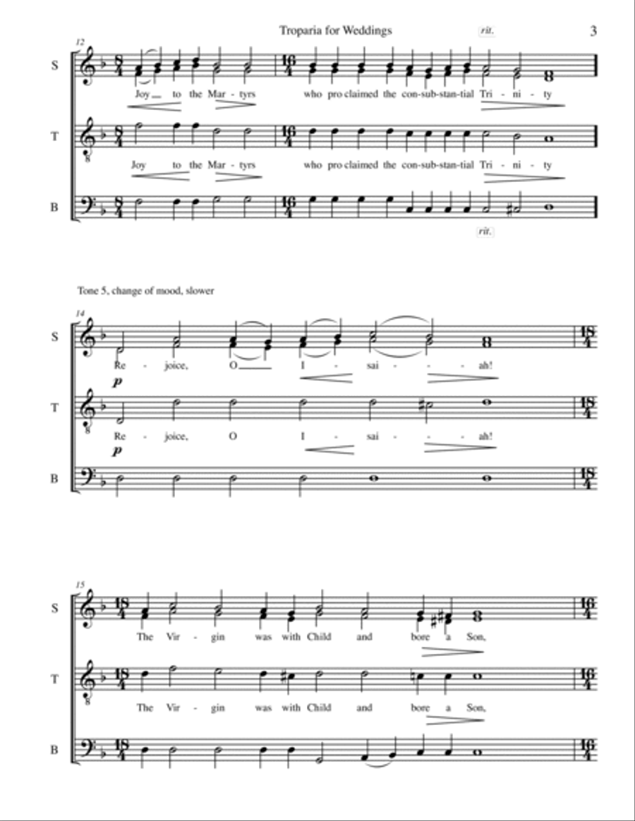 Tropar for Weddings School and Community scores gallery preview page 3