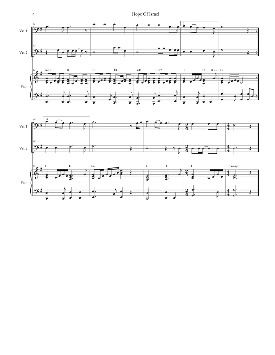 Hope Of Israel String Duet scores gallery preview page 4