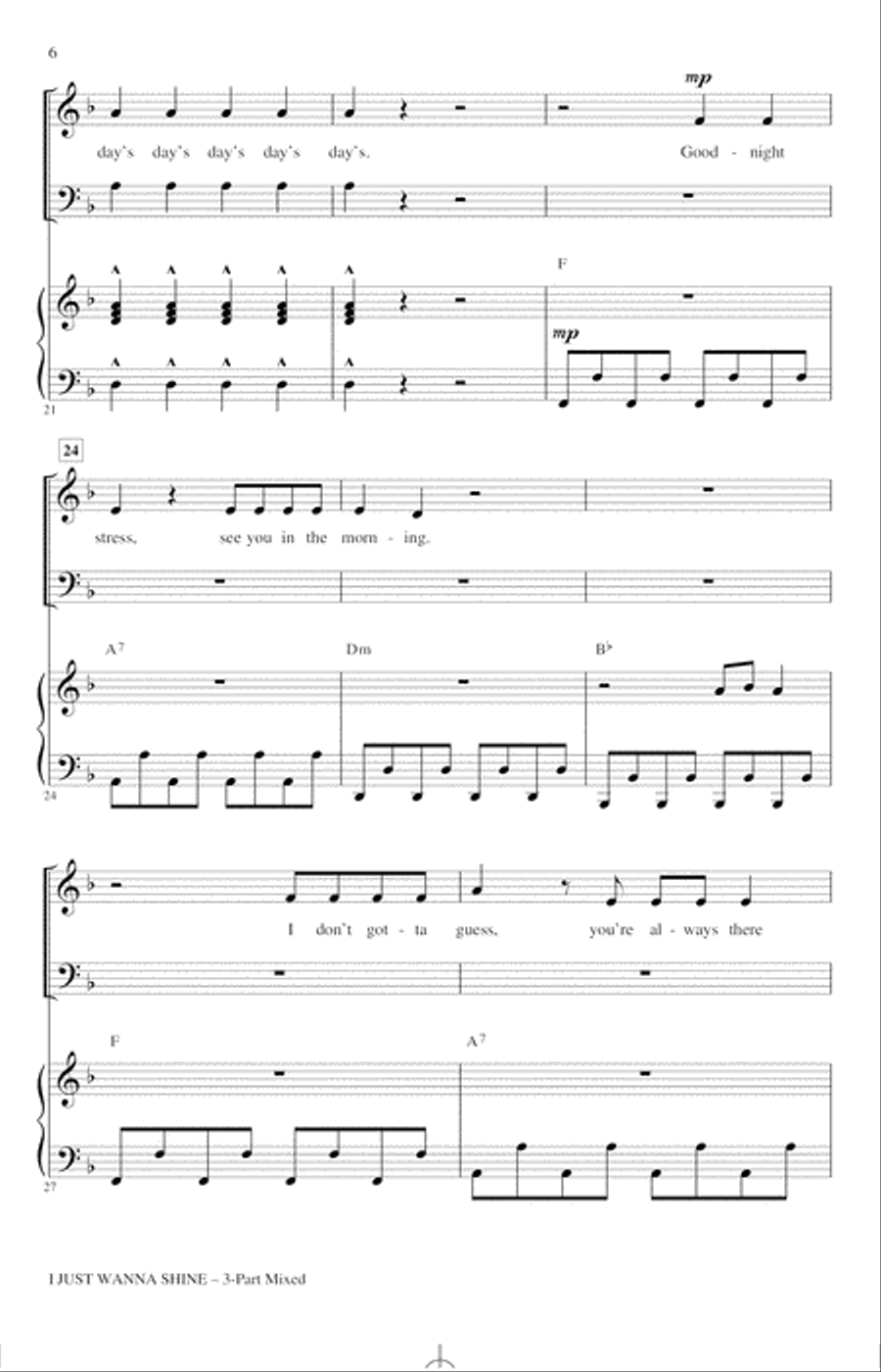 I Just Wanna Shine (arr. Mac Huff) 3-Part scores gallery preview page 4