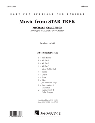 Book cover for Music from Star Trek - Full Score
