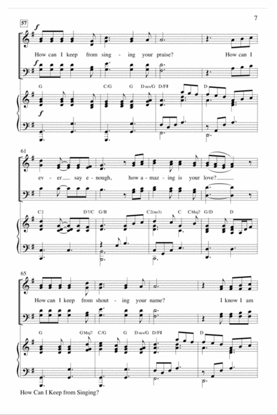 How Can I Keep From Singing? Choir scores gallery preview page 7