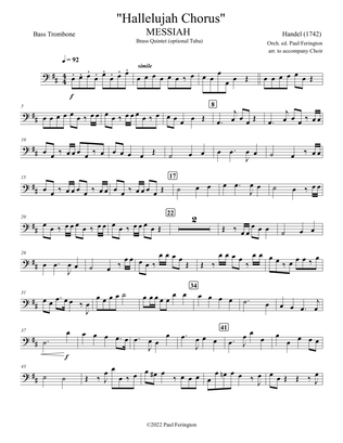 "Hallelujah Chorus" for Brass Quintet & Timpani (to accompany singers)