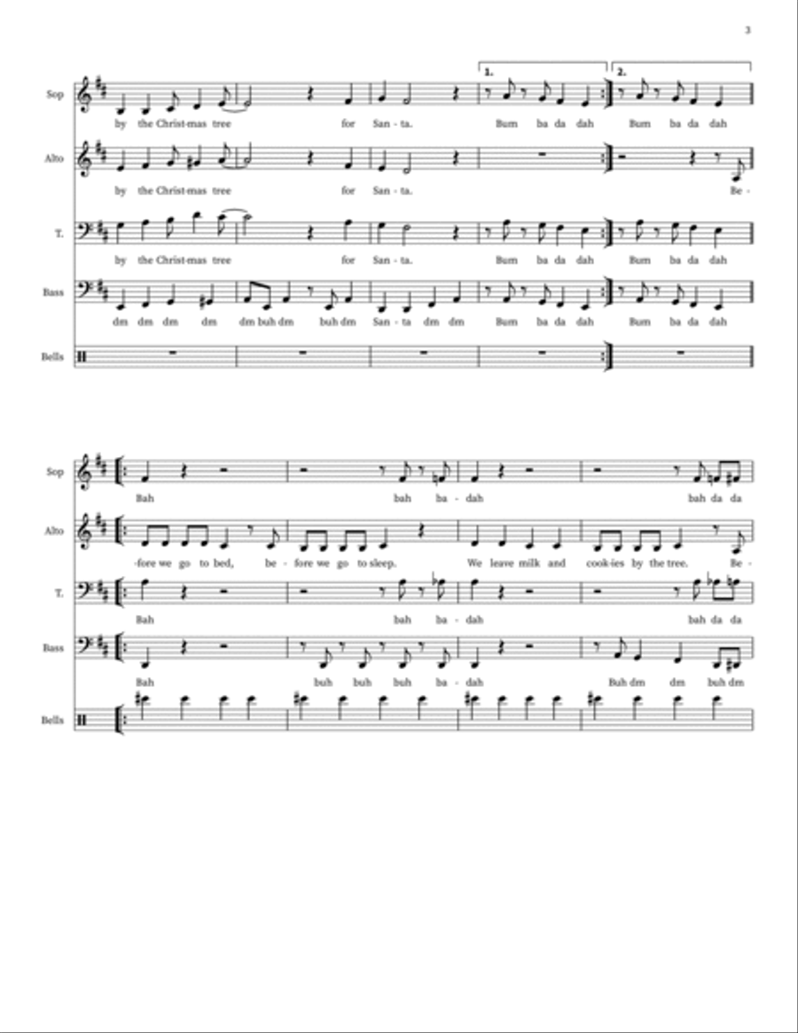 Milk and Cookies (Super Simple Songs) 4-Part scores gallery preview page 3