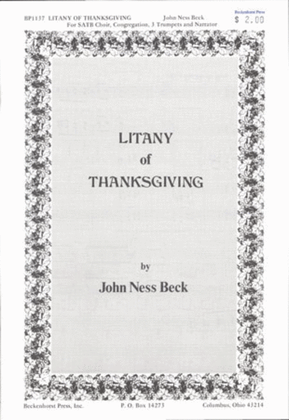 Book cover for Litany of Thanksgiving