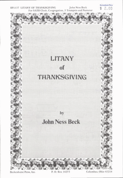 Litany of Thanksgiving
