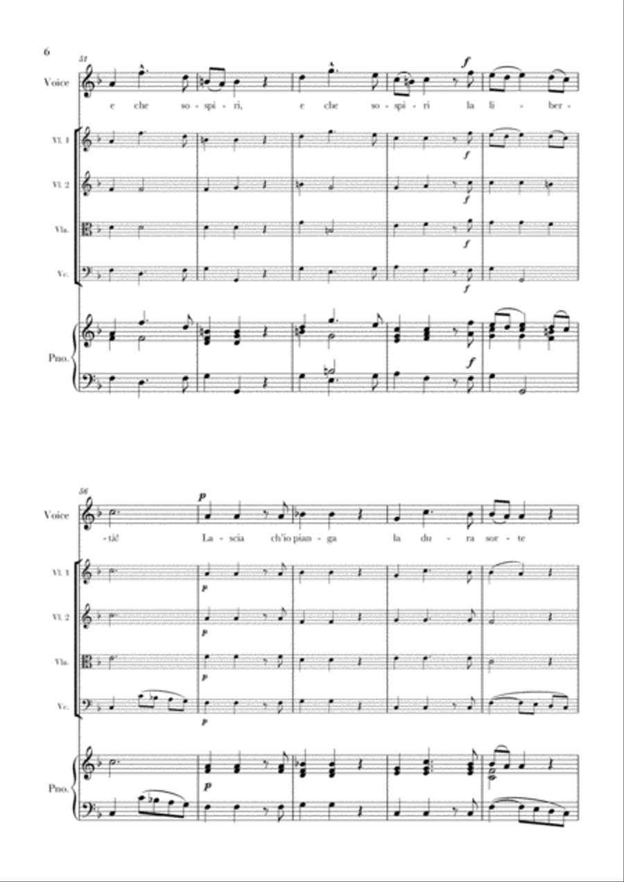 Haendel - Lascia ch’io pianga (Aria from Rinaldo) HWV 7 Voice scores gallery preview page 6