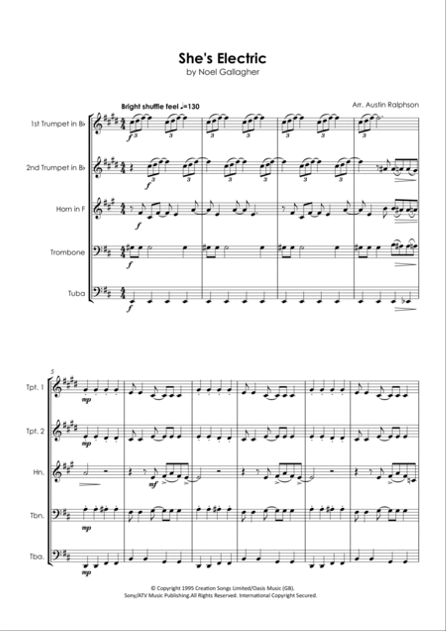 She's Electric Horn scores gallery preview page 3