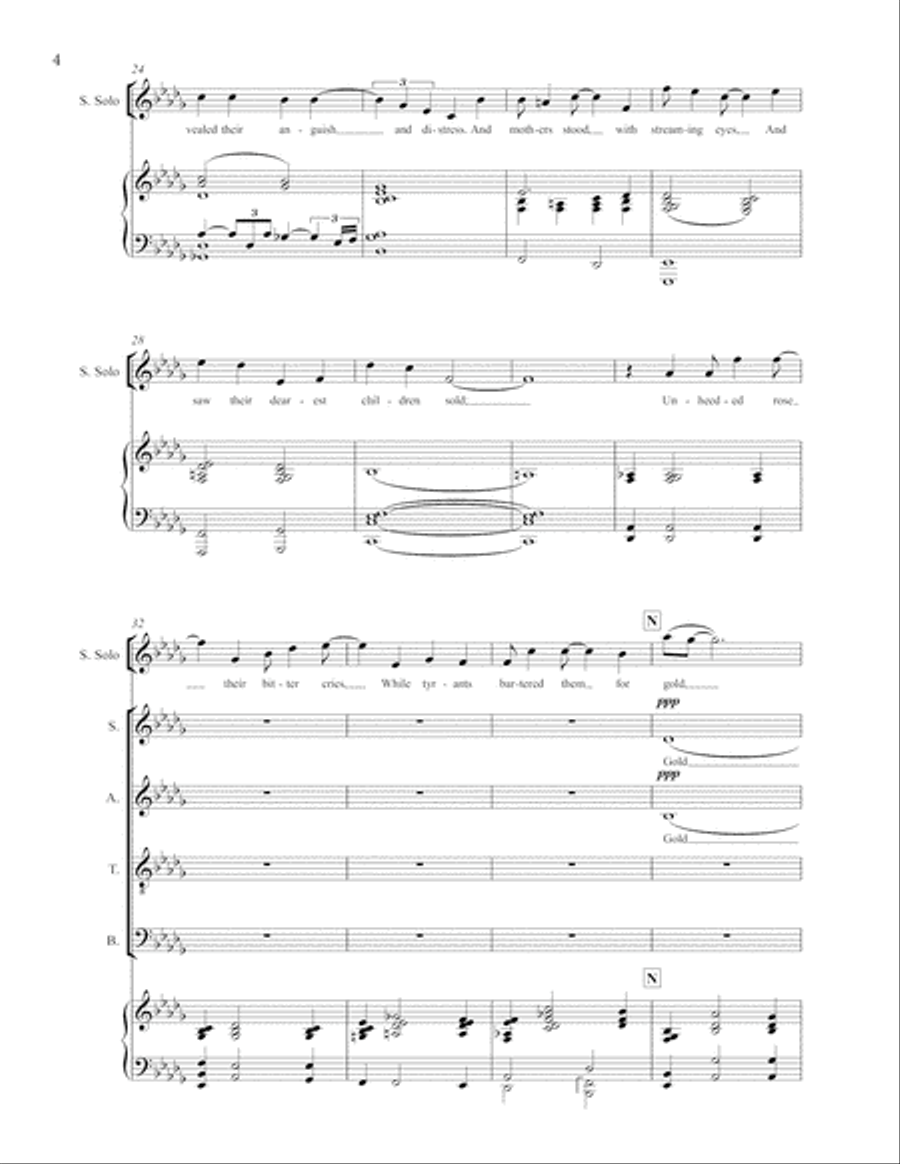 Lamentation from Invictus: A Passion 4-Part scores gallery preview page 5