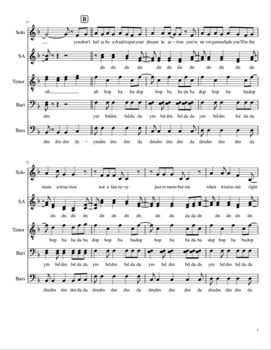Make It Shine (victorious Theme) 4-Part scores gallery preview page 3