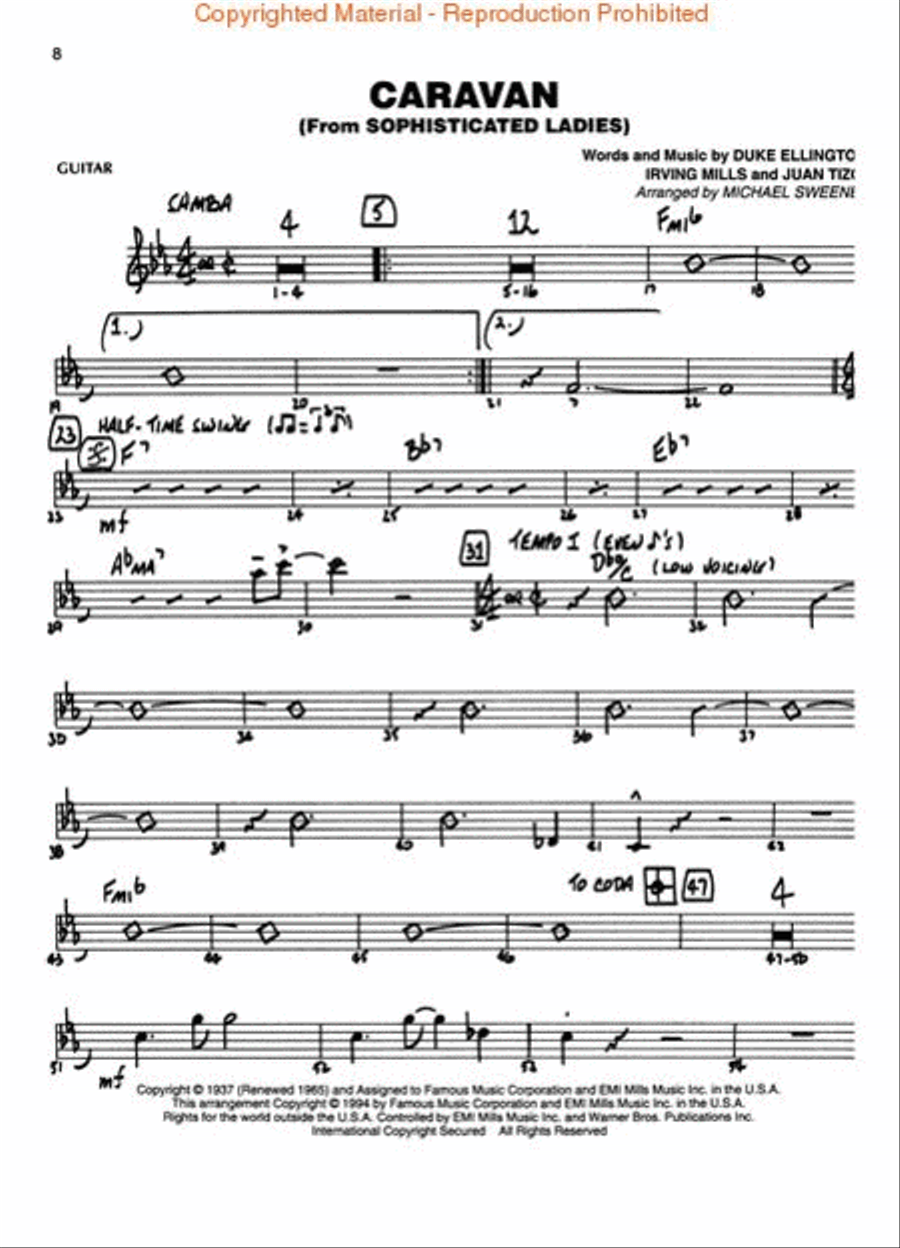 Easy Jazz Favorites – Guitar Jazz Ensemble scores gallery preview page 4