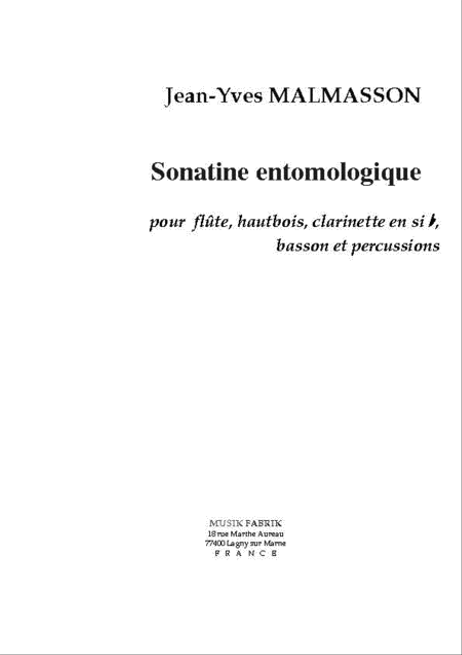 Sonatine Entomologique Bassoon scores gallery preview page 1