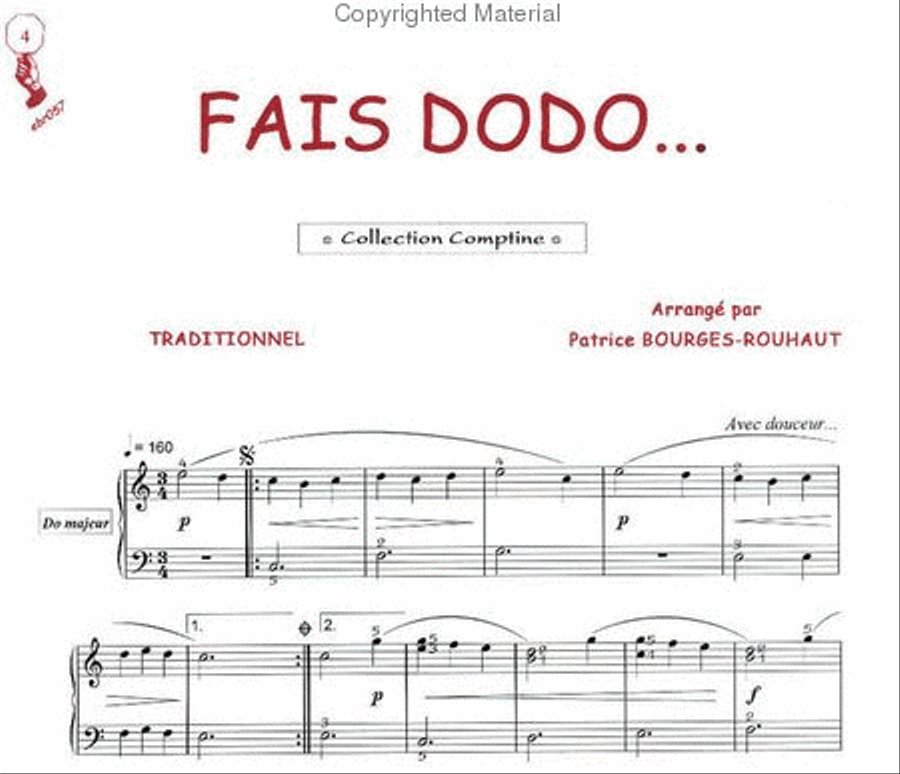 Fais dodo (Comptine) Guitar Tablature scores gallery preview page 2