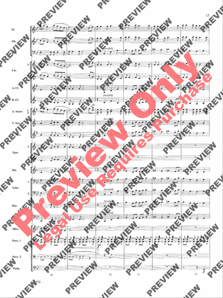 White Water Journey White Water Journey Concert Band scores gallery preview page 16