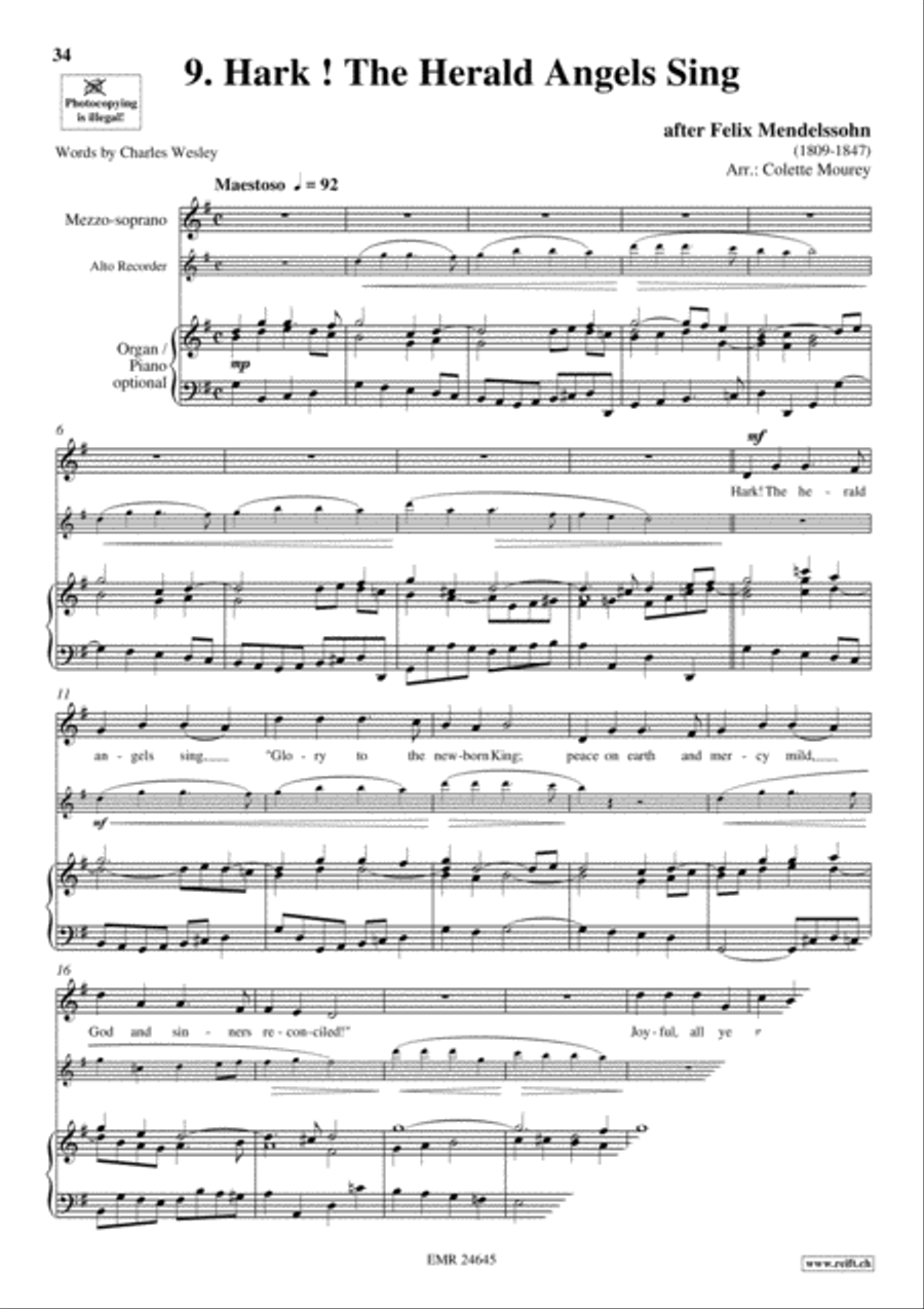 20 Greatest Christmas Songs Vol. 1 Alto Recorder scores gallery preview page 11