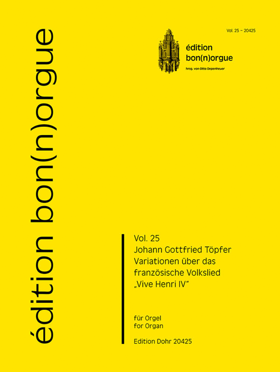 Variationen über das französische Volkslied „Vive Henri IV für Orgel