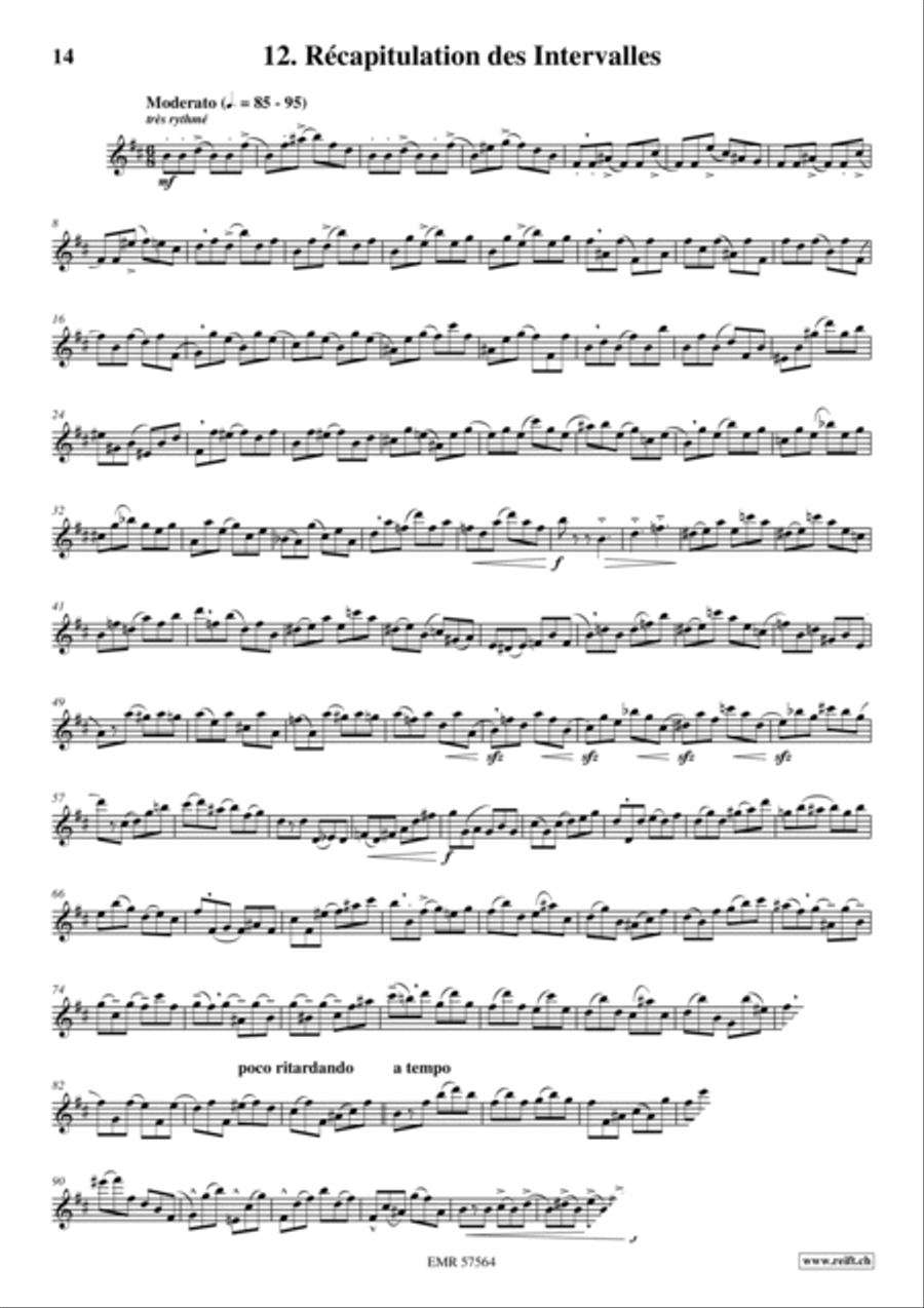 32 Etudes de Perfectionnement Flute Solo scores gallery preview page 14