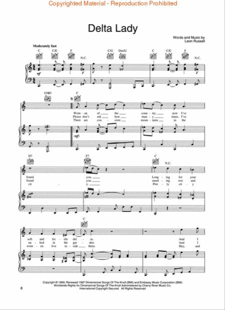 Best of Leon Russell Piano, Vocal scores gallery preview page 3