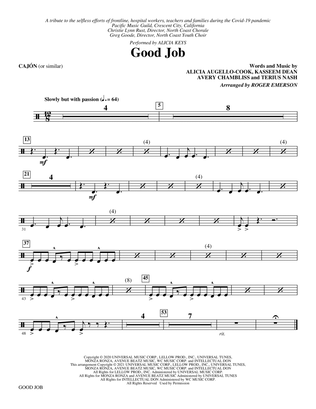 Good Job (arr. Roger Emerson) - cajon