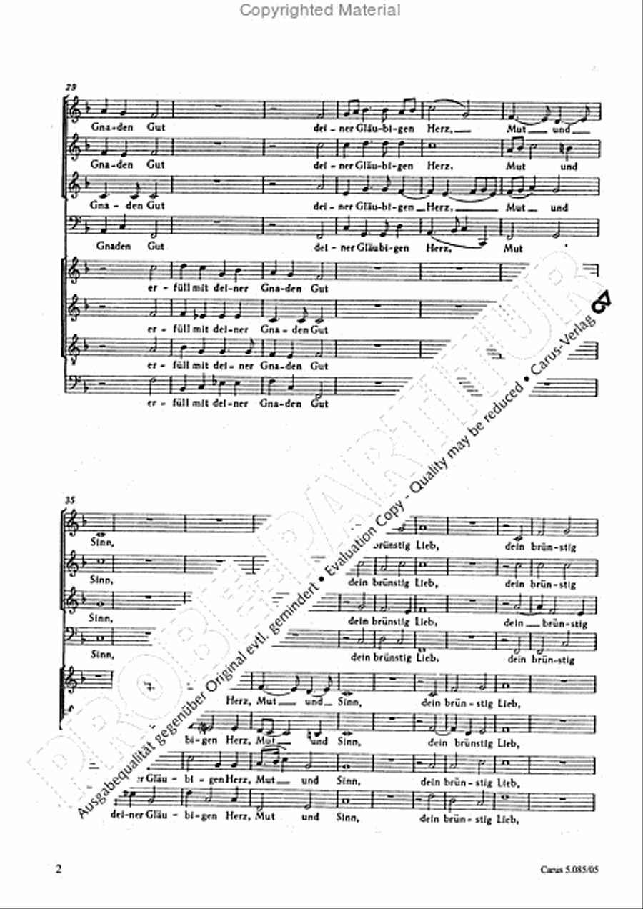 Come, Holy Ghost (Komm, heiliger Geist) 4-Part scores gallery preview page 3