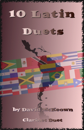 Book cover for 10 Latin Duets, for Clarinet