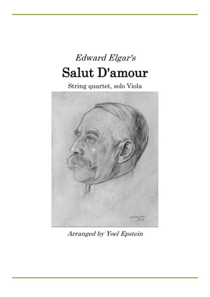 Salut D'amour by Elgar, arranged for string quartet (viola solo)