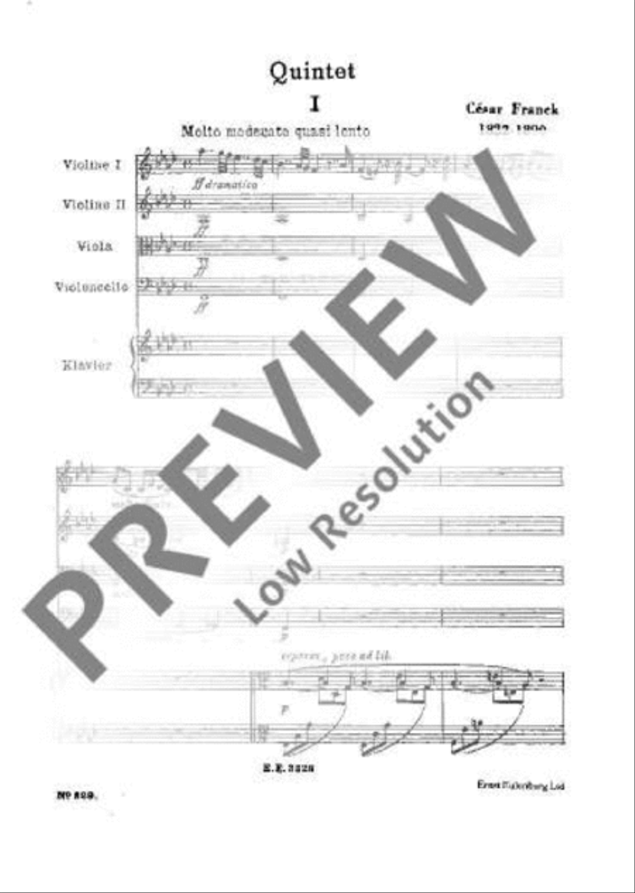 Piano Quintet F minor Piano Quintet F minor Piano Quintet scores gallery preview page 4