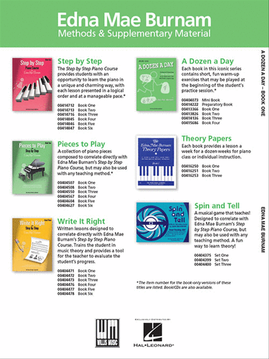 A Dozen a Day Book 1 Piano Method scores gallery preview page 2