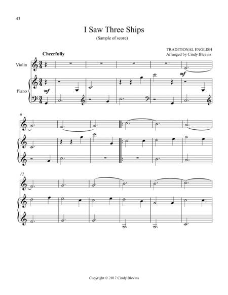 Piano and Violin For Christmas, Vol. II, 14 arrangements image number null