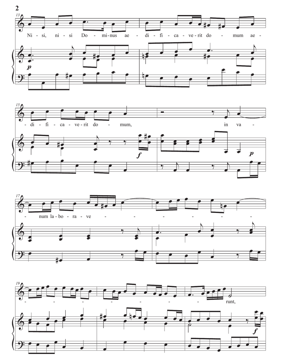 VIVALDI: Nisi Dominus, RV 608 (transposed to A minor) Voice scores gallery preview page 3