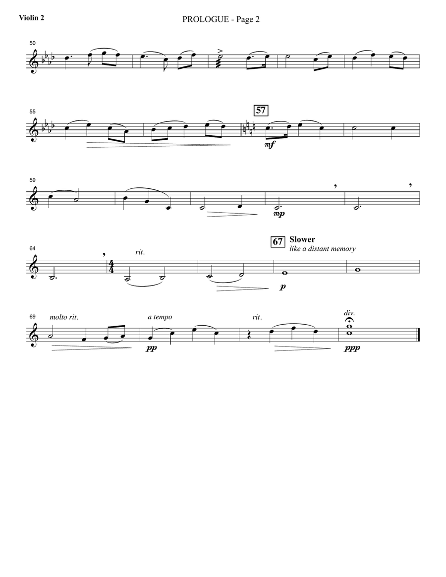 Testimony of Life - Violin 2 Choir scores gallery preview page 2